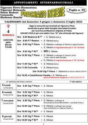 Foglio di collegamento pastorale